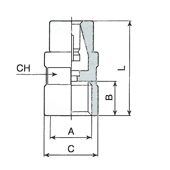 Racord automat 6mm, filet interior 1/4