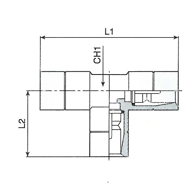 Racord automat push-in tip T pentru furtun de 10 mm, FIAC