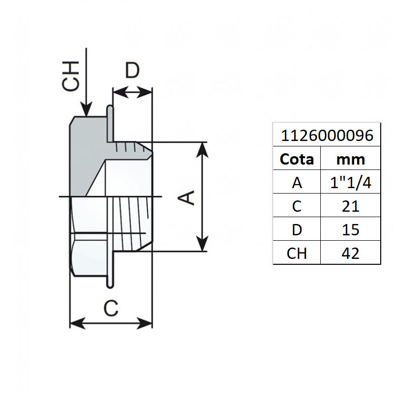 Dop cu filet 1.1/4