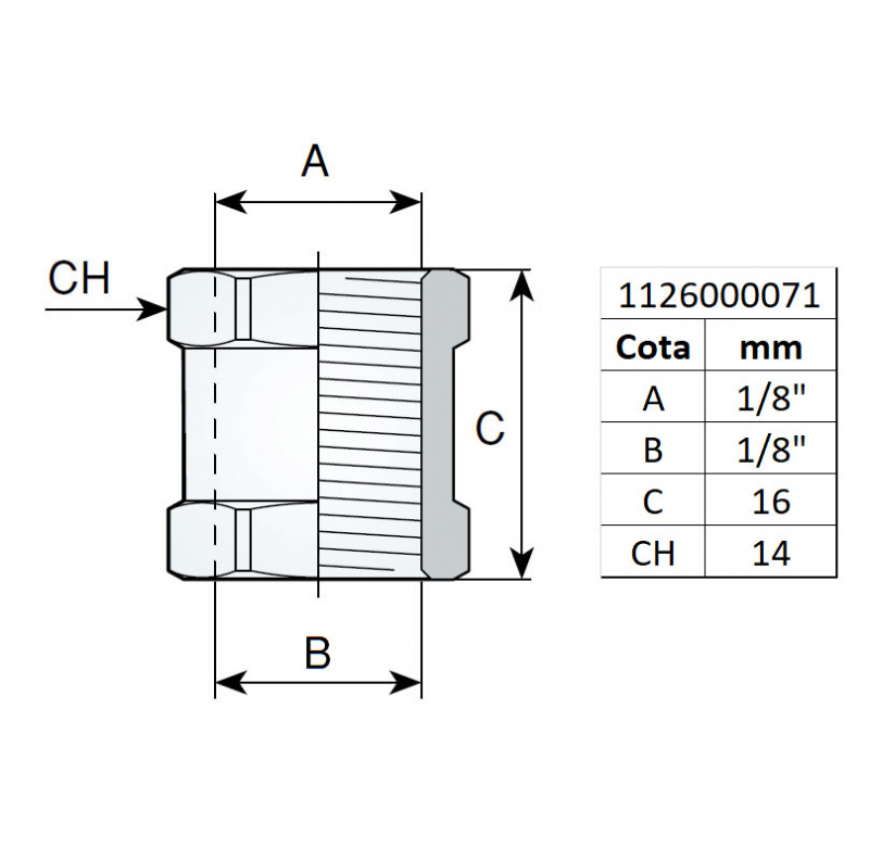 Mufa 1/8