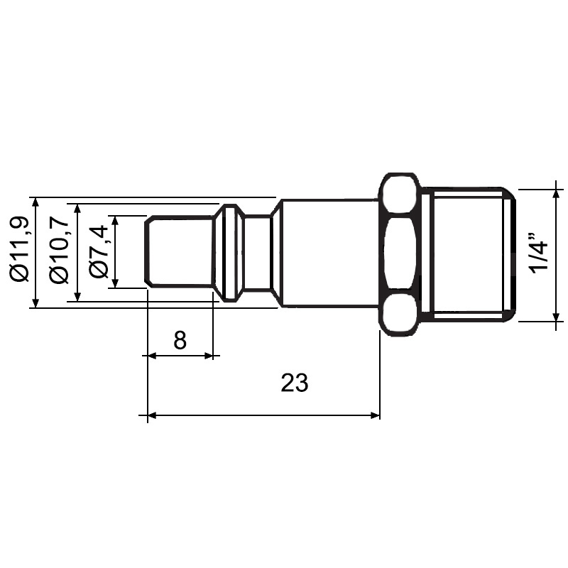 Cupla rapida tata cu filet exterior 1/8