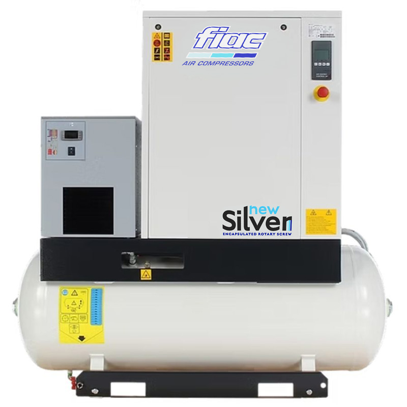 Compresor cu șurub și uscător FIAC NEW SILVER 5.5/300D | 8 bar, 594 l/min, 5,5CP - compresor industrial