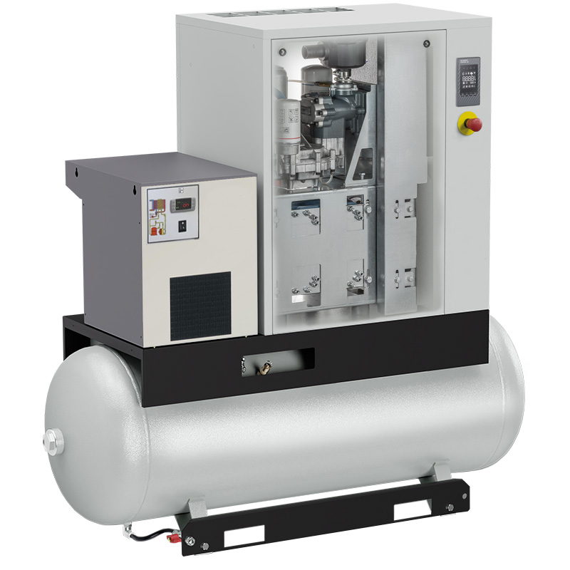 Compresor cu șurub și uscător FIAC NEW SILVER VSD 10/300D cu invertor | 10 bar, 426-961 l/min, 10CP - compresor industrial