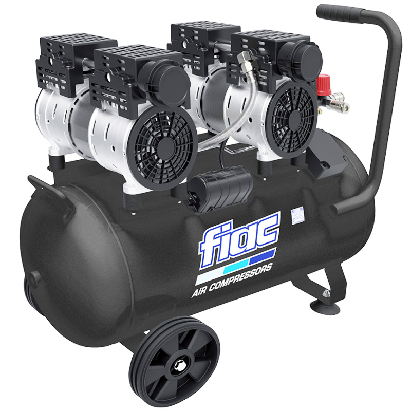 Compresor fara ulei, insonorizat, FIAC Supersilent 50/2 Duplex Black